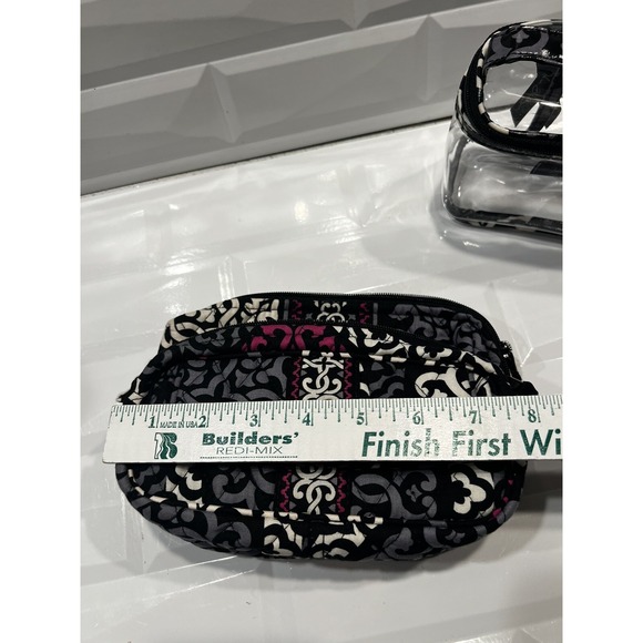 Vera Bradley 3-Cosmetic Bags  in retired Canterberry Magenta‎ pattern - Picture 9 of 10